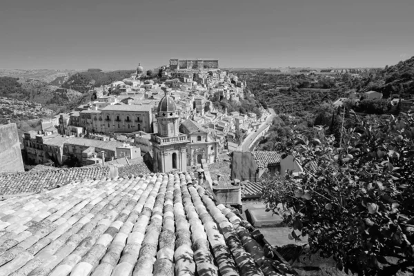 Talya Sicilya Ragusa Bla Barok Kasabasının Panoramik Manzarası — Stok fotoğraf