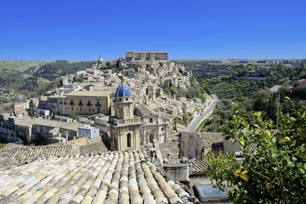 Italy Sicily Ragusa Ibla Panoramic View Baroque Town — Stock Photo, Image