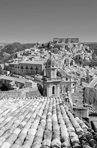 Italia Sicilia Ragusa Ibla Vista Panoramica Sulla Città Barocca — Foto Stock