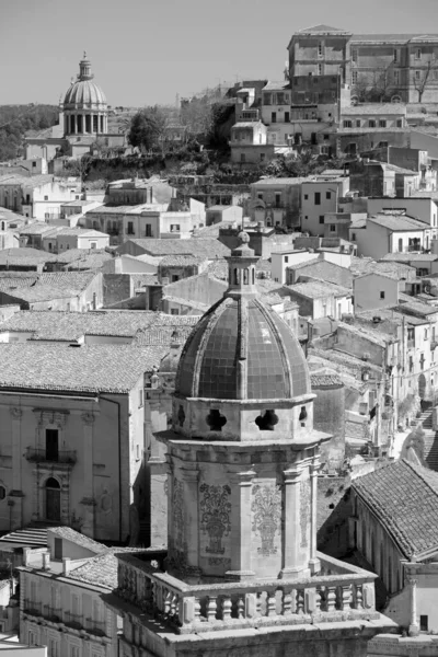 Itálie Sicílie Ragusa Ibla Panoramatický Výhled Barokní Město — Stock fotografie