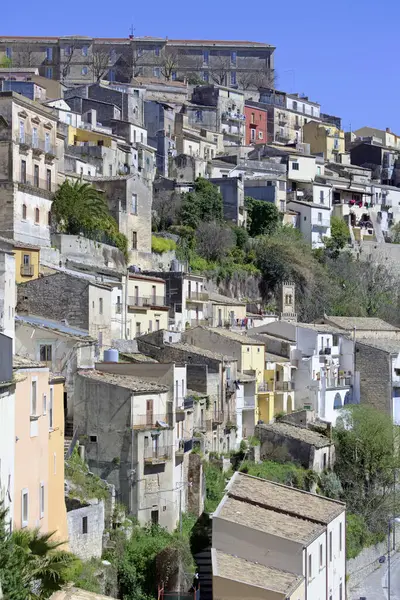 Italië Sicilië Ragusa Ibla Panoramisch Uitzicht Barokke Stad — Stockfoto