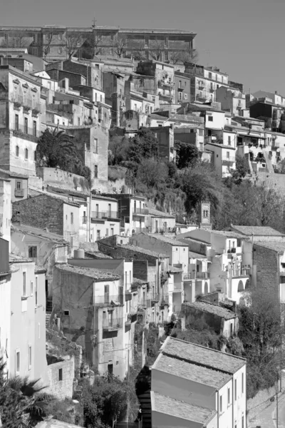 意大利 西西里 Ragusa Ibla 巴洛克城全景 — 图库照片