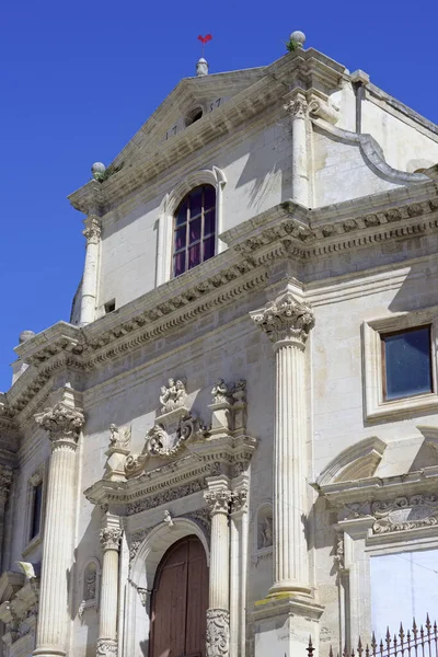 イタリア シチリア島 ラグーザ イブラ アニメ サンテ プルガトリオバロック教会のファサード 13世紀 — ストック写真