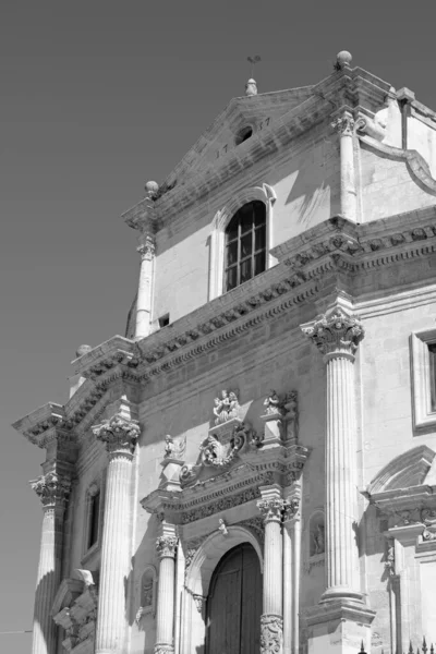Itálie Sicílie Ragusa Ibla Pohled Barokní Fasádu Kostela Anime Sante — Stock fotografie