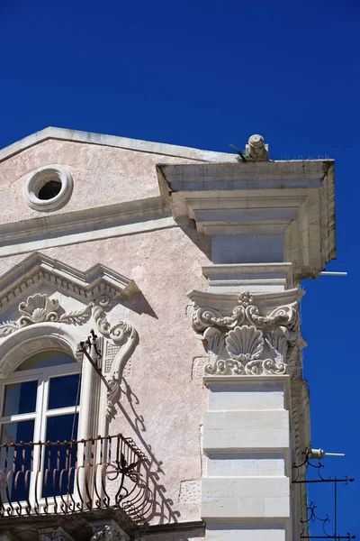 Olaszország Szicília Ragusa Ibla Barokk Homlokzat — Stock Fotó