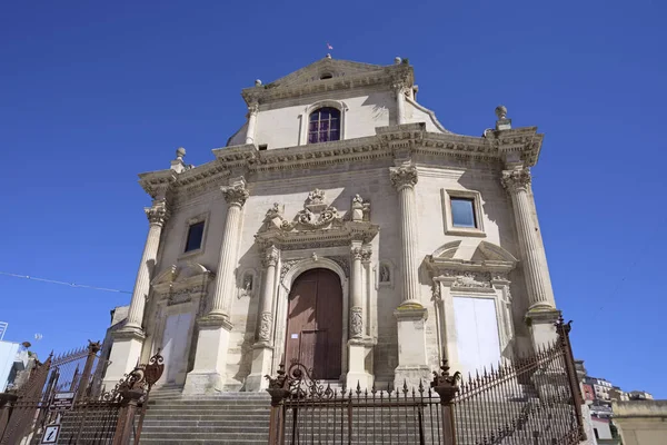 意大利西西里Ragusa Ibla Anime Sante Del Purgatorio Baroque Church Facade 公元十三世纪 — 图库照片