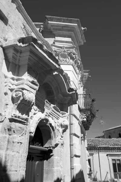 Ιταλία Σικελία Ragusa Ibla Μπαρόκ Πρόσοψη Κτιρίου — Φωτογραφία Αρχείου