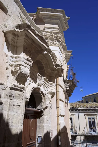 Italia Sicilia Ragusa Ibla Fachada Barroca Del Edificio —  Fotos de Stock