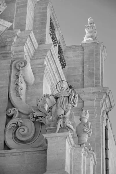 Italien Sicilien Ragusa Ibla Över Barocken Sankt Josefs Katedral Fasad — Stockfoto