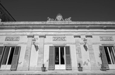 İtalya, Sicilya, Ragusa İbla, barok bina cephesi