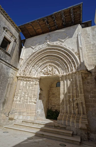 Talya Sicilya Ragusa Ibla Gotik George Katedral Portal Xii Yüzyıl — Stok fotoğraf