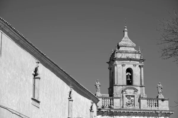 Italien Sicilien Ragusa Ibla Över Barocken Vincent Ferreri Kyrka Klocktorn — Stockfoto