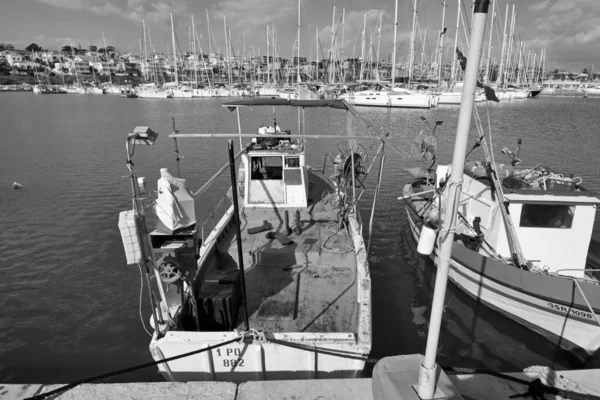 Italie Sicile Marina Ragusa Province Raguse Mars 2020 Bateaux Pêche — Photo