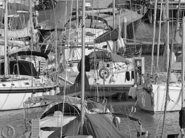 Talya Sicilya Akdeniz Marina Ragusa Ragusa Ili Mart 2020 Limanda — Stok fotoğraf