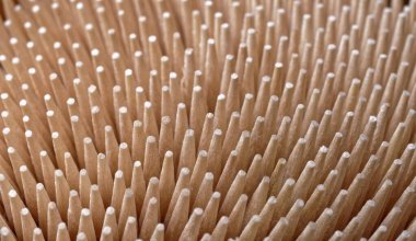 Tahta kürdanların makro fotoğrafı