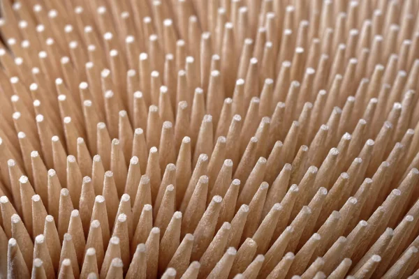 Macro Photo Wooden Toothpicks — Stock Photo, Image