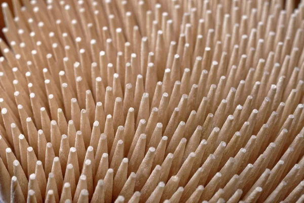 Macro Photo Wooden Toothpicks — Stock Photo, Image