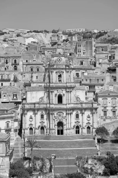 Talya Sicilya Modica Ragusa Eyaleti George Katedrali Barok Cephesi — Stok fotoğraf