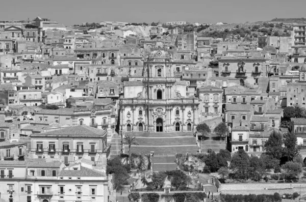 Italia Sicilia Modica Provincia Ragusa Catedral San Jorge Fachada Barroca — Foto de Stock