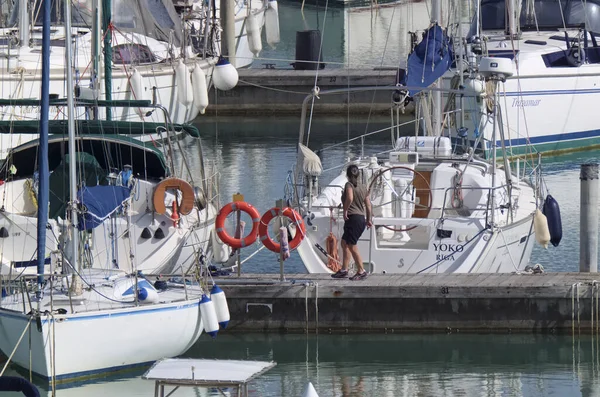 Itália Sicília Mar Mediterrâneo Marina Ragusa Província Ragusa Abril 2020 — Fotografia de Stock