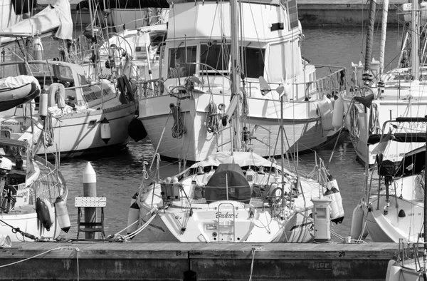 Italien Sizilien Mittelmeer Marina Ragusa Provinz Ragusa April 2020 Luxusyachten — Stockfoto