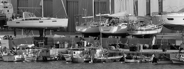 Italie Sicile Marina Ragusa Province Raguse 1Er Mai 2020 Bateaux — Photo