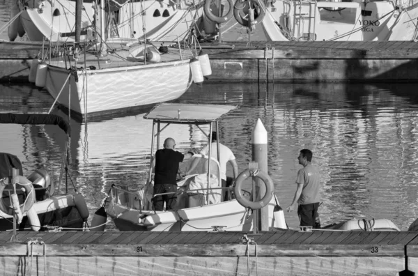 Italien Sizilien Mittelmeer Marina Ragusa Provinz Ragusa Mai 2020 Menschen — Stockfoto