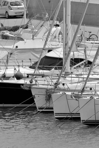 Italien Sizilien Mittelmeer Marina Ragusa Provinz Ragusa Mai 2020 Luxusyachten — Stockfoto