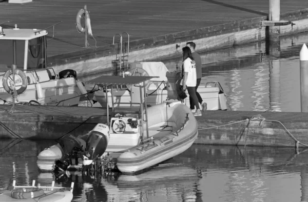 Italie Sicile Méditerranée Marina Ragusa Province Raguse Mai 2020 Personnes — Photo
