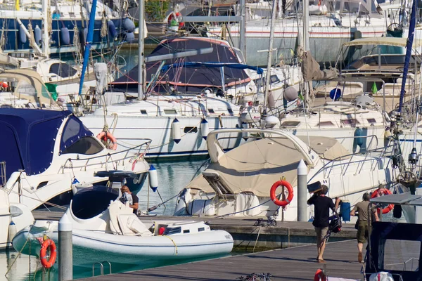 Talya Sicilya Akdeniz Marina Ragusa Ragusa Eyaleti Mayıs 2020 Limandaki — Stok fotoğraf