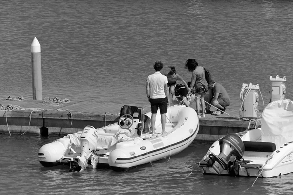 Italien Sizilien Mittelmeer Marina Ragusa Provinz Ragusa Mai 2020 Menschen — Stockfoto