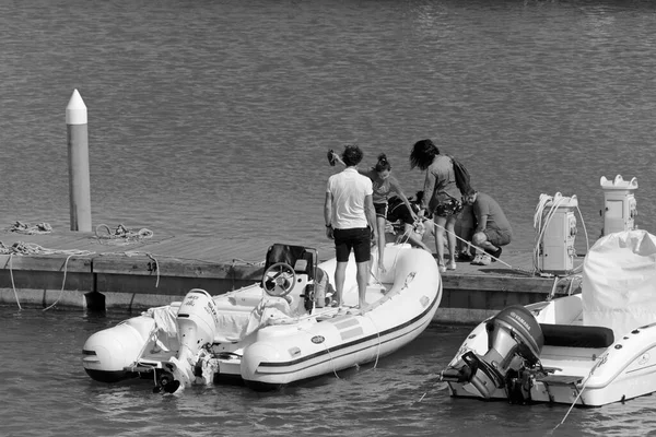 Italien Sizilien Mittelmeer Marina Ragusa Provinz Ragusa Mai 2020 Menschen — Stockfoto