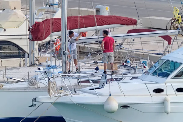 Italien Sizilien Mittelmeer Marina Ragusa Provinz Ragusa Mai 2020 Menschen — Stockfoto