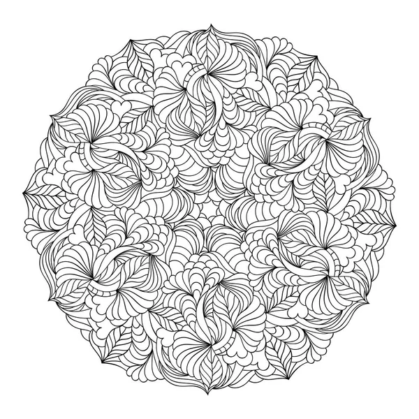 Mandala dessiné à la main — Image vectorielle