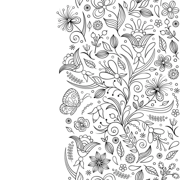 Patrón con flores abstractas — Vector de stock