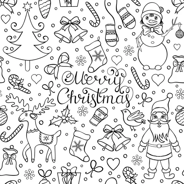 Christmas seamless pattern. — Stock Vector