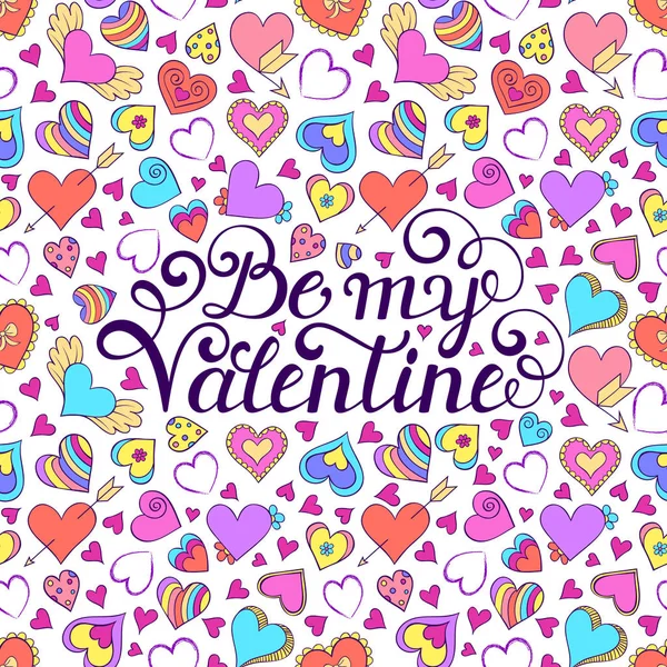 Carte de valentines colorées — Image vectorielle