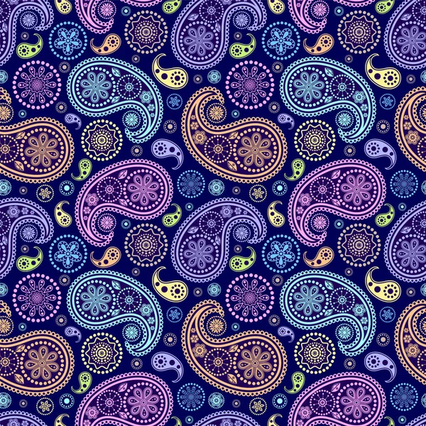 Paisley pattern on dark background — Stock Photo, Image
