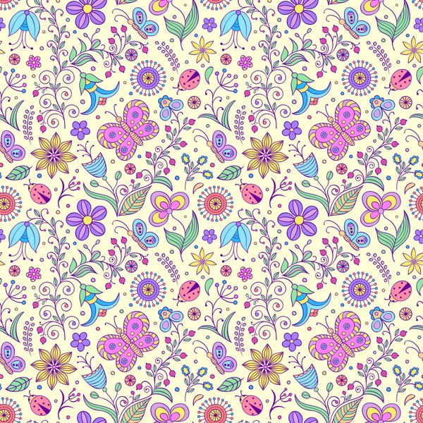 Pattern with abstract flowers. — Stock Photo, Image