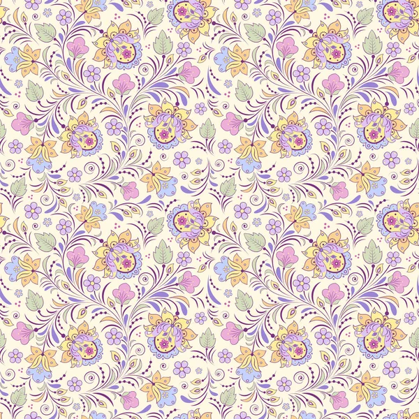 seamless pattern with abstract flowers.