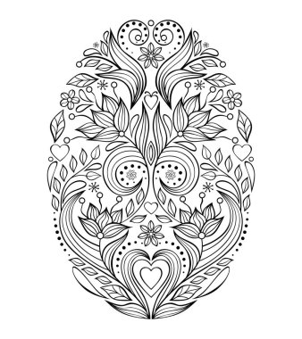 Beyaz arka planda Paskalya yumurtası