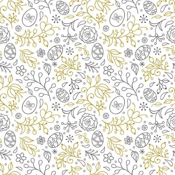 Floral easter pattern — Stock Vector