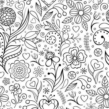 elle çizilmiş çiçek arka plan