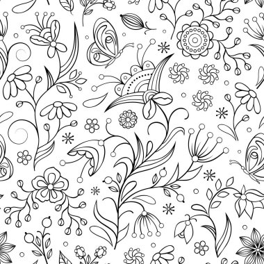 elle çizilmiş çiçek arka plan