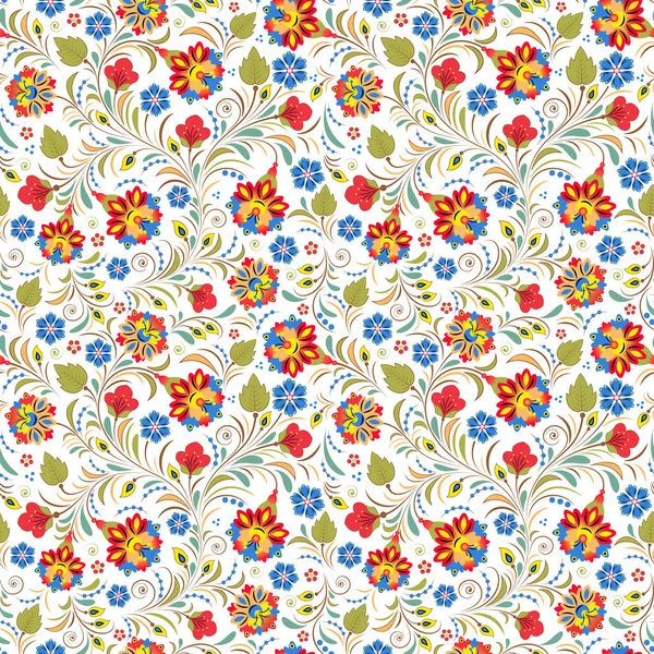 Ornamento floral ruso — Vector de stock