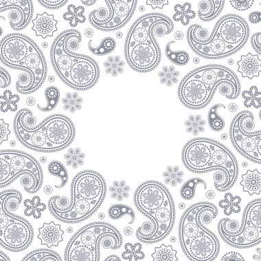 gri paisley kartıyla