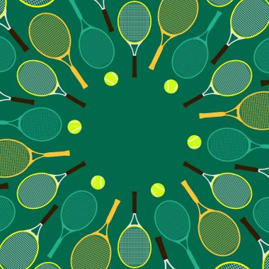 Davetiyeli tenis raketleri ve topları