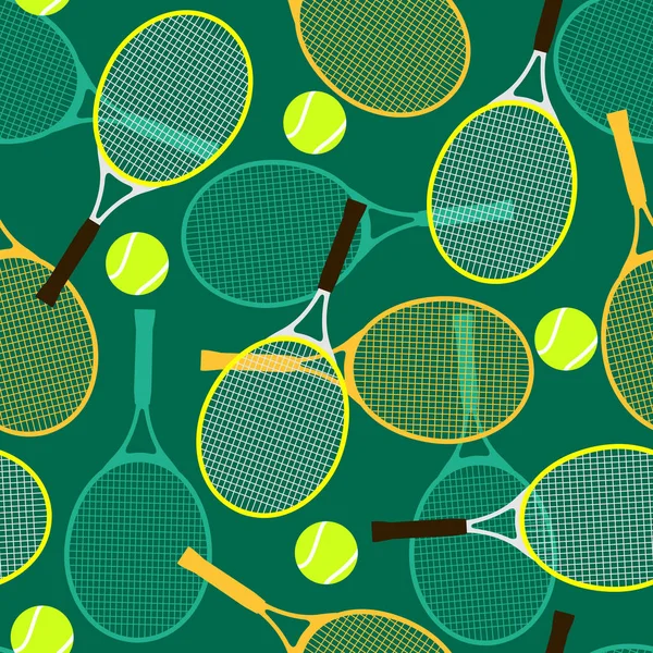 Тенісні ракетки і м'ячі — стоковий вектор