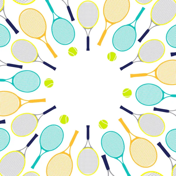 Raquettes et balles de tennis — Image vectorielle