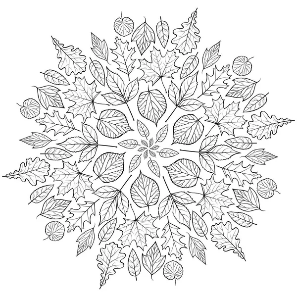 Modèle avec feuilles d'automne — Image vectorielle